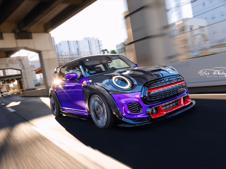 MINI ジョンクーパーワークスのMINI・引退・GP3・ジョンクーパーワークス・紫に関するカスタム事例の投稿画像1枚目