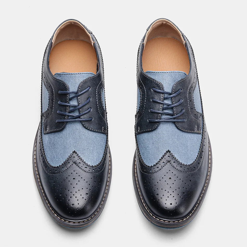 Chaussures en cuir multicolores décontractées pour hommes, idéales pour les affaires. Confort et élégance pour un look professionnel et casual.