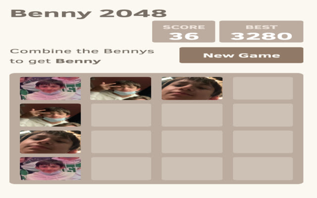 Benny 2048 chrome extension