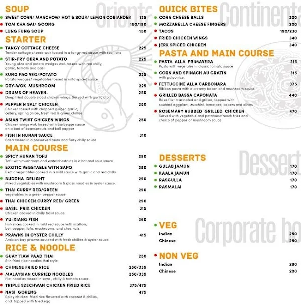 24x7 Peninsula Delivery Kitchen menu 