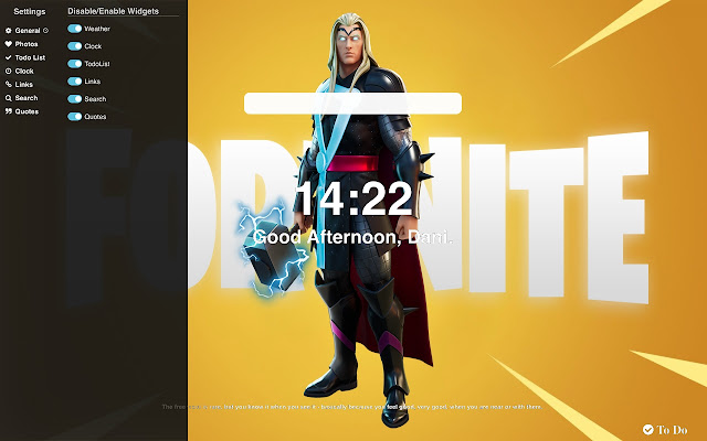 Thor Fortnite Skin Wallpapers New Tab