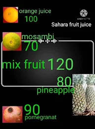 Sahara Fruit Juice Centre menu 1