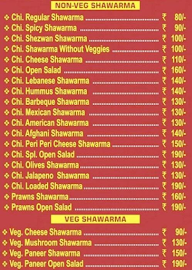 Alibaba Shawarma & Rolls menu 1