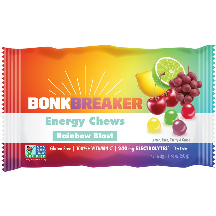 Bonk Breaker Energy Chews - Rainbow Blast, Box of 10 Packs | Tree Fort Bikes