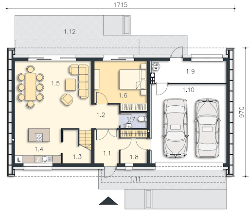 Temerin II DCP313A - Rzut parteru