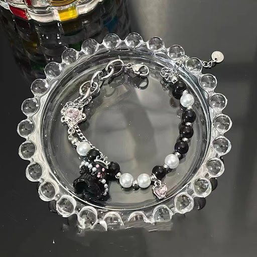 Title 3, Black and White Ghost Beaded Stitching Jewelry ...