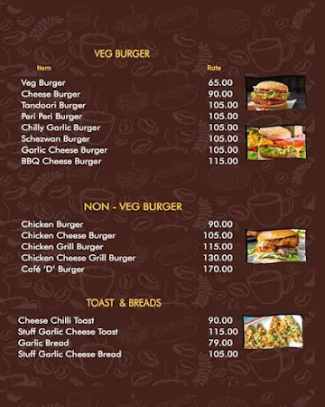 Cafe D menu 