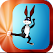 Super Bunny rabbit of rabbit icon