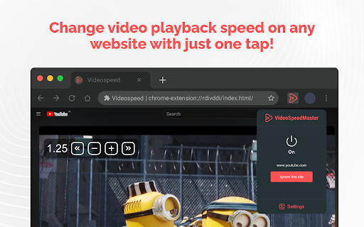 Pengendali Kecepatan Video untuk Chrome