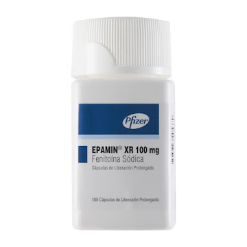 Epamin Xr Fenitoína Sódica 100 mg Pfizer Caja x 100 Cápsulas  