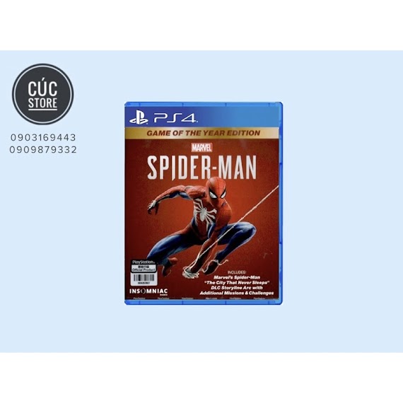 [Mã 2511Elsale0 Giảm 5% Đơn 400K] Đĩa Chơi Game Ps4: Marvel Spider - Man Game Of The Year Edition