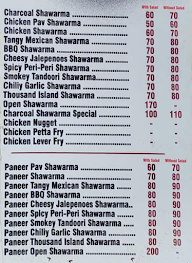 Chicken Charcoal Shawarma menu 1