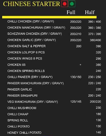 Foodied menu 