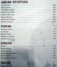 Bhagat Tarachand menu 1