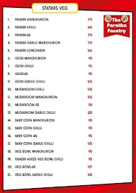 The Paratha Factory menu 2