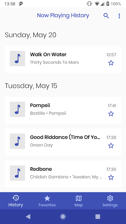 Now Playing History - 2.8 - (Android)