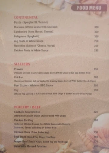 Viva Goa menu 