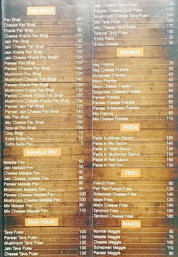 Gavran Tadka Misal menu 