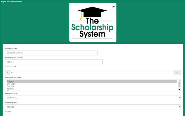 The Scholarship System chrome extension