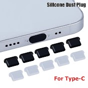 Nắp Đậy Cổng Sạc Usb Type C Chống Bụi Bằng Silicon Cho Điện Thoại Thông Minh