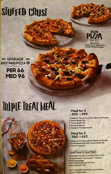 Pizza Hut menu 