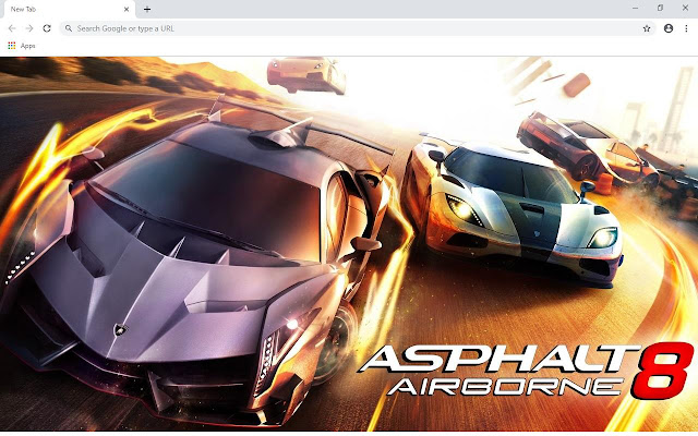 Asphalt 8: Airborne Wallpapers and New Tab