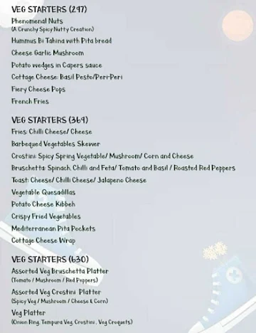 Barley & Grapes Cafe menu 