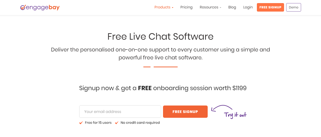 EngageBay – Free Live chat software