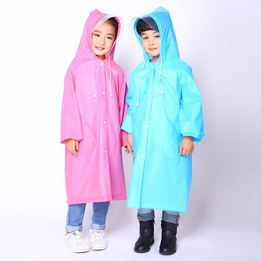 Title 1, Breathable one-piece childrens raincoat with l...