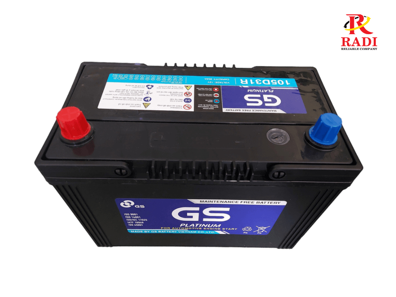 Ắc quy GS 105D31R (12V-90Ah) cho xe Hyundai Starex máy dầu