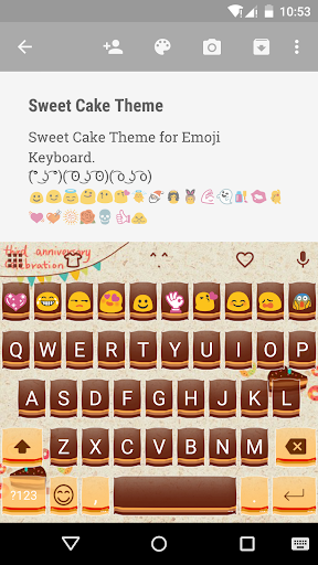 Sweet Cake Emoji Keyboard