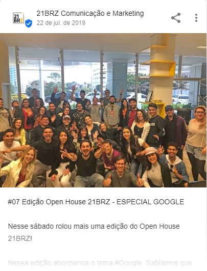 google meu negócio posts no google