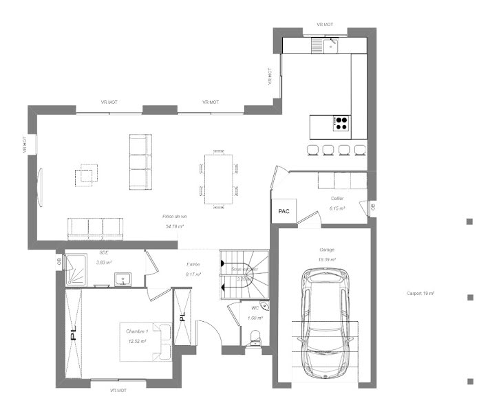 Vente maison neuve 5 pièces 140 m² à Saint-Roch (37390), 350 000 €