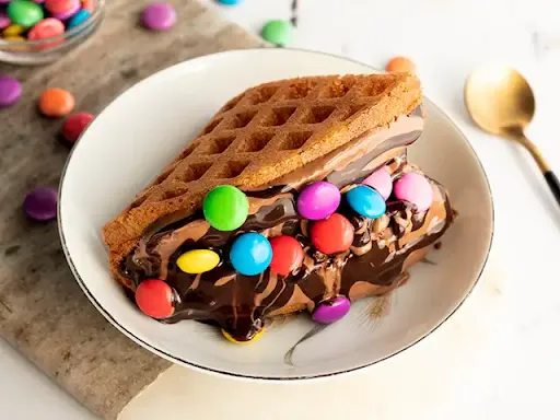 Choco Chips & Gems Waffle Sandwich