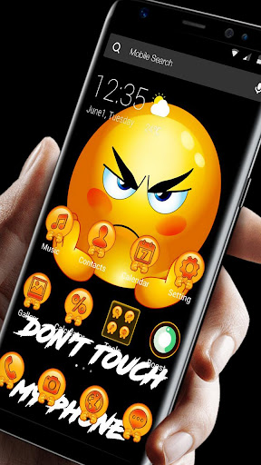 Dont Touch My Phone Emoji APUS Launcher Theme