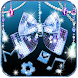 キラキラダイヤモンドボウのテーマ青シャイニーボウ Glitter Diamond Bow - Androidアプリ