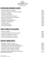 Suchali's Artisan Bakehouse menu 1