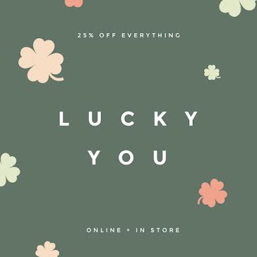 Lucky You Sale - St. Patrick's Day template