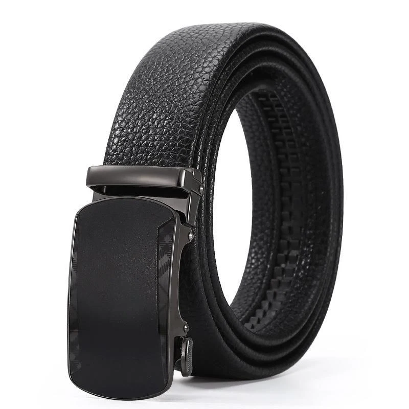 Heren zakelijke riem met automatische gesp van legering. Stijlvol en comfortabel voor de moderne zakenman. Perfecte pasvorm en gebruiksgemak.