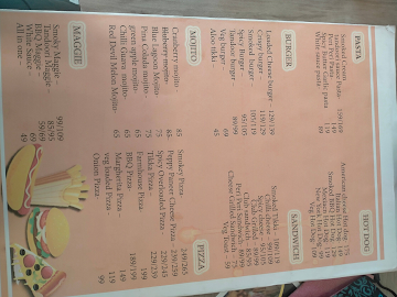 Cafe Daydreamer menu 