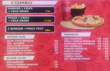 Burger G menu 