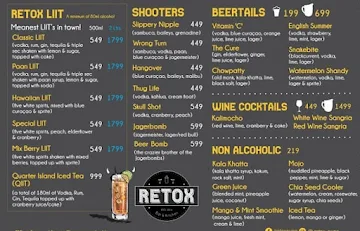 Retox menu 