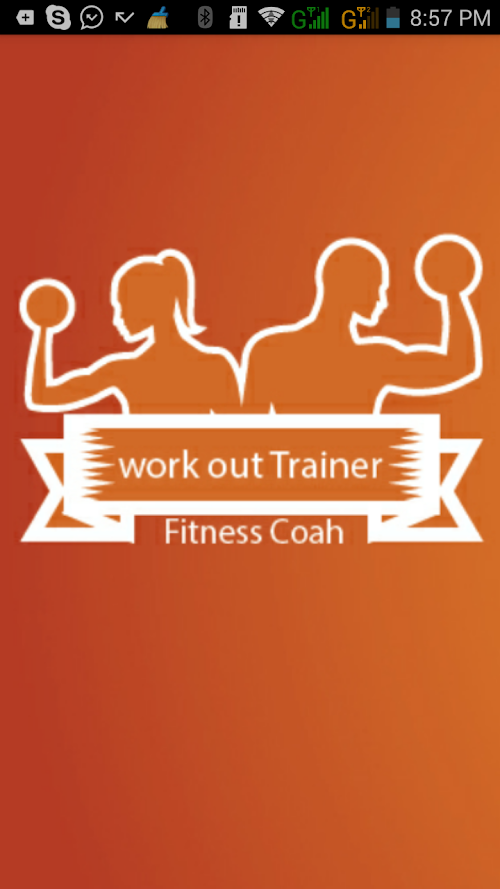 Android application work out trainer fitness cosh screenshort