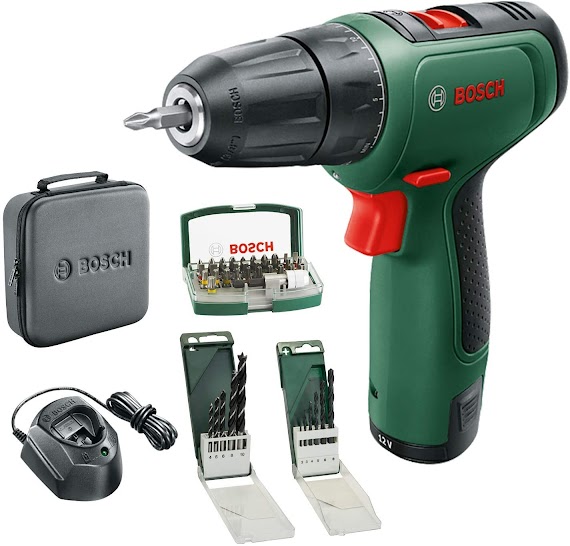 Máy Khoan Không Dây Bosch Easydrill 1200 (Pin 2.0 Ah, Hệ Thống 12 Volt, Bộ Mũi Khoan Và Vặn Vít) Hàng Chính Hãng