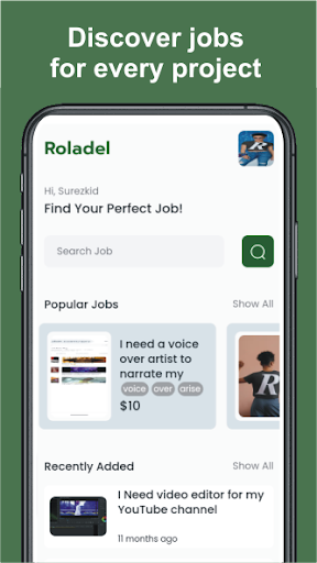 Screenshot Roladel: Job & Freelancers