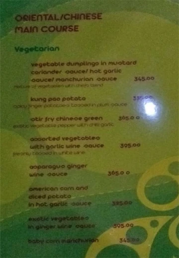 Spice Route menu 