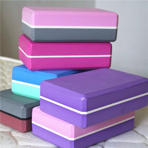Title 5, Two-color yoga brick enhances balance and flexi...