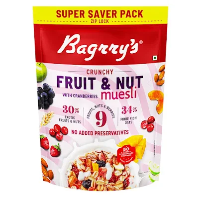 Bagrrys Muesli - Crunchy Fruit & Nut With Cranberries - 400 g