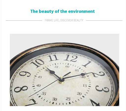 Title 3, Retro Distressed Living Room Wall-mounted Clock...