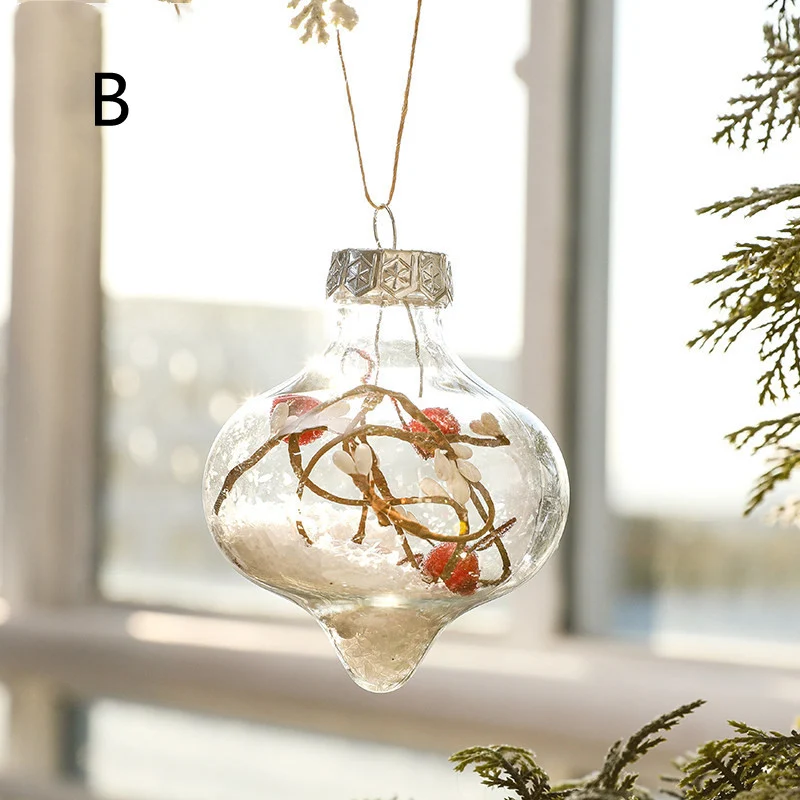 Décorations de Noël Nouvel An Boules en plastique mixtes peintes et brillantes avec poudre d'or, pour un arbre festif